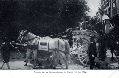 220608 Afbeelding van Germanicus in zijn zegewagen tijdens de maskeradeoptocht met als thema De triomftocht van ...